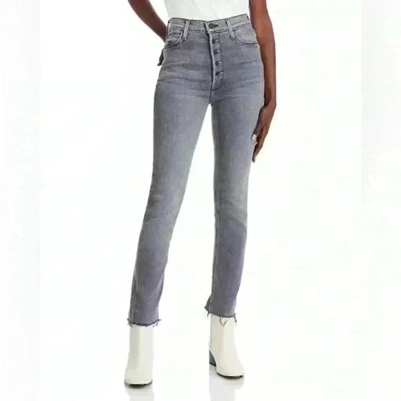 MOTHER Denim The Pixie Dazzler Ankle Fray Digging Up Dirt - Picture 1 of 8